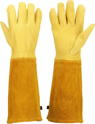 Produktbild von Arbeitshandschuhe mit Unterarmschutz für Garten, dornensicher, Rosenschnitt, Gartenhandschuhe, Gr. L, Dornenschutz