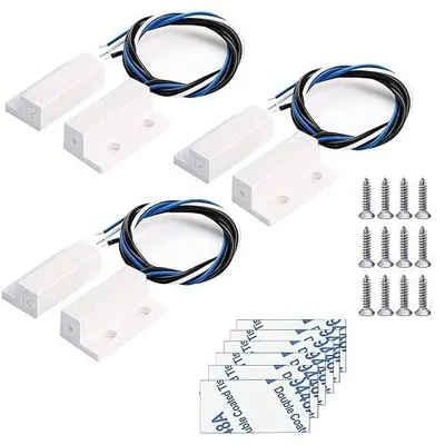 Zdjęcie produktu dla Czujnik magnetyczny na drzwi okna alarm zestaw 5 sztuk bezpieczeństwo