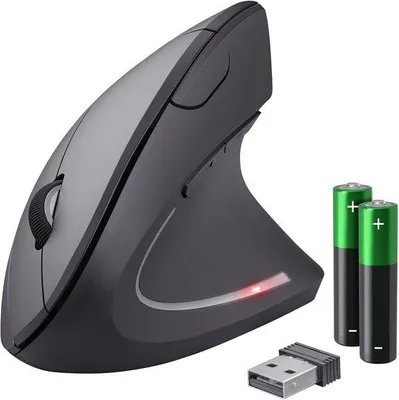 Productafbeelding van Ergonomische Draadloze Verticale Muis met 800-1600 DPI en 6 Knoppen voor PC en Laptop