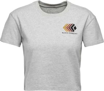 Produktbild von Black Diamond Faded Crop Kurzarm-t-shirt Grau M Damen Grau M