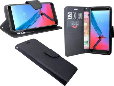 Obrázok produktu pre ZTE Blade V9 puzdro na mobilný telefón Flip Case Smartphone Protective Cover Black