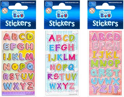 Produktbild von BOO Serie Aufkleberbogen mit Buchstaben-Motiv, zufällige Auswahl im Design-Mix