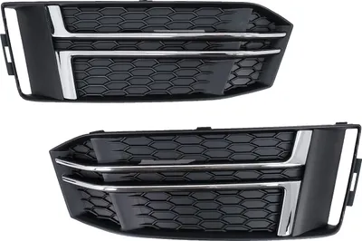 Image de Caches de grille inférieurs côté pour Audi A4 B9 Limousine Avant 16-18 S-Line Look Argent