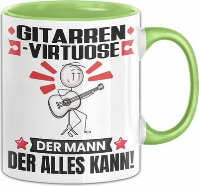 Produktbild von Gitarrenvirtuose Tasse Geschenk für Gitarrenvirtuose Der Mann Der Alles Kann Geschenkidee zum Geburtstag (Grün)