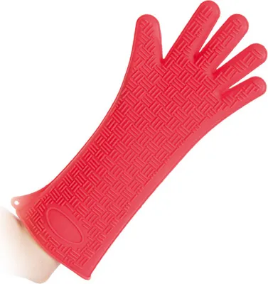 Image de Hygostar 33216 Ofenhandschuhe Heatblocker rot 35 cm Silikon bis 250°C privater Gebrauch