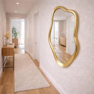 Produktbild von Design Wandspiegel PRINCESS 100cm Gold variabel aufhängbar