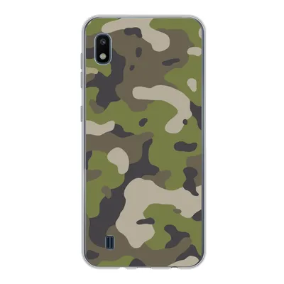 Produktbild von MuchoWow® Handyhülle Schutzhülle Hülle für Samsung Galaxy A10 Camouflage-Muster mit militärischen Farben Silikon Softcase Handy Hülle - Schutzhülle
