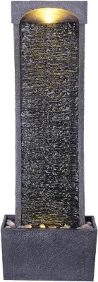 Productafbeelding van Buiten Tuin Fontein - Waterornament Waterval - Tuin Decoratie - Met Ingebouwde LED - 34 x 22 x 98 cm
