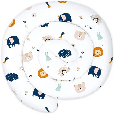 Obrázek produktu pro Totsy Baby XXL: Ochranný polštář do postýlky, polštář do postýlky, polštář na kojení, dekorativní polštář, ochrana okraje postýlky
