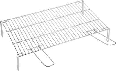 Obrázek produktu pro Ocelová grilovací mřížka, rozměry 75 x 40 cm, s nohami, určená pro gril