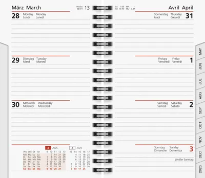 Produktbild von 2025 Rido TaschenkalenderTimer Ersatzkalender