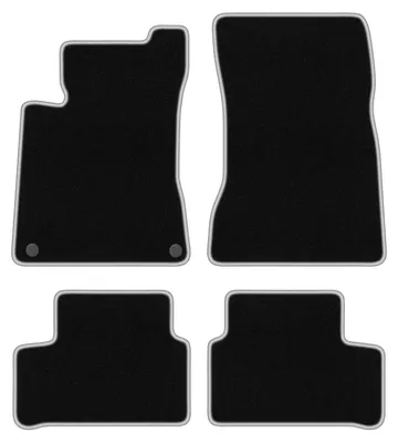 Produktbild von Fußmatten Automatten Velours Schwarz/Silber für Mercedes B W247 2018- Set 4-tlg