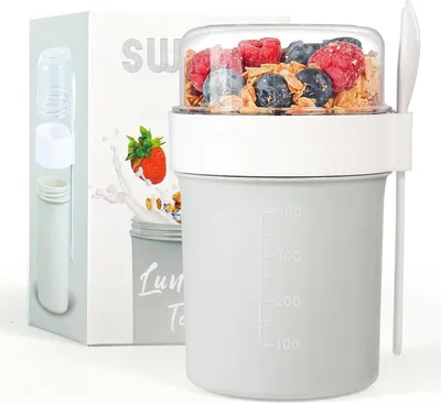 Produktbild von Müslibecher Joghurtbecher Müsli to Go Becher Lunchpot 780ML