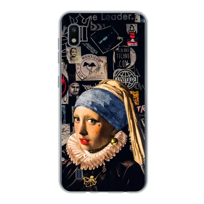 Produktbild von MuchoWow® Handyhülle Schutzhülle Hülle für Samsung Galaxy A10 Das Mädchen mit dem Perlenohrring - Tätowierung - Vermeer Silikon Softcase Handy Hülle - Schutzhülle