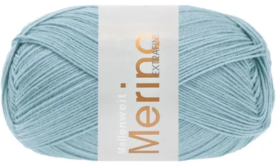 Produktbild von Lana Grossa MEILENWEIT 100 g MERINO EXTRAFINE weiche 4-fach Merino-Sockenwolle 420 m Farbe 2460 - Eisblau