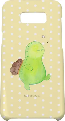 Produktbild von Mr. & Mrs. Panda Samsung Galaxy S8 plus Handyhülle  Schildkröte Pfeifen - Gelb Pastell - Geschenk, Handy, Case, Trennung, Schildkröten, Cover, Depression, Hülle