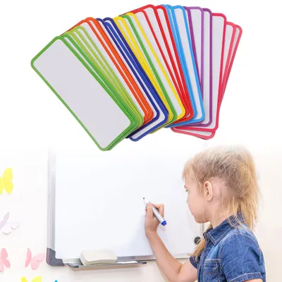 Image de Étiquettes magnétiques – réinscriptibles et effaçables – pour tableaux blancs – 27 pièces – différentes couleurs