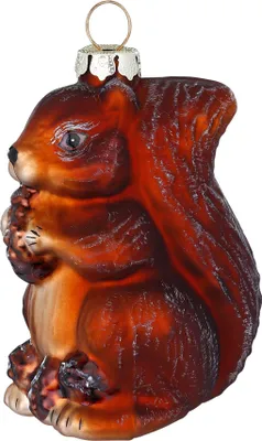 Produktbild von Christbaumschmuck Glas 8cm Eichhörnchen Figur Braun