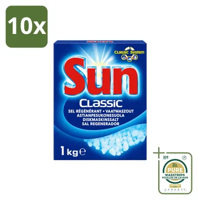 Produktbild von 10 x Sun Classic Spülmaschinensalz - 1 kg - Vorratspackung - 10 Stücke