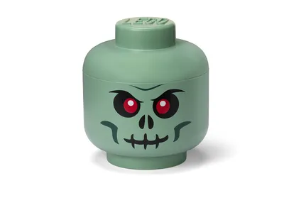 Produktbild von LEGO Storage Head Skelett  (grün/schwarz, klein)