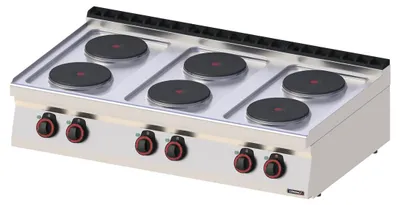 Image de Fourneau électrique à Poser 6 Feux 120  - Casselin