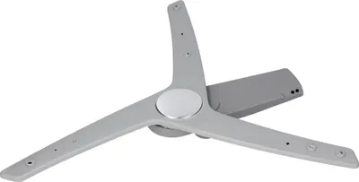 A single gray dishwasher spray arm with a silver central component, isolated on a white background.