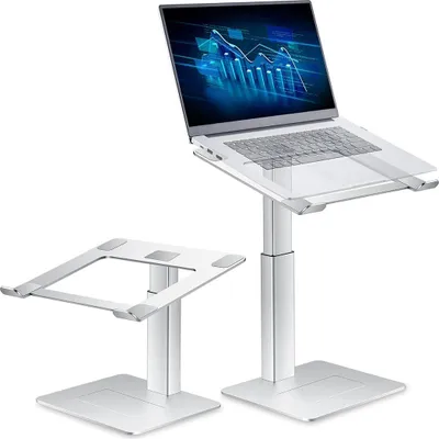 Immagine prodotto di Supporto per laptop da 13 a 16,5 pollici, regolabile in altezza, color argento, per scrivania