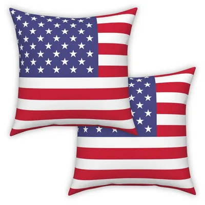 Produktbild von Kissenbezug Amerikanische Flagge 40x40cm Samt 2er-Set