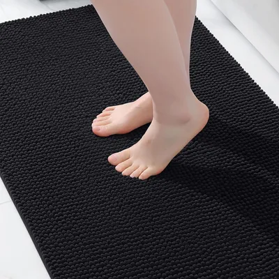Immagine prodotto di Tappetino da bagno in morbida microfibra tipo chenille, con base antiscivolo - 50x80 cm