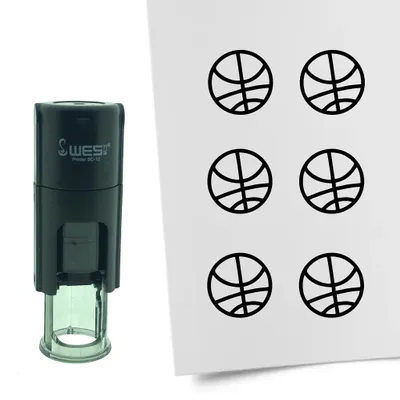 Obrázek produktu pro Razítko CombiCraft Basketball 10mm kulaté - černý inkoust
