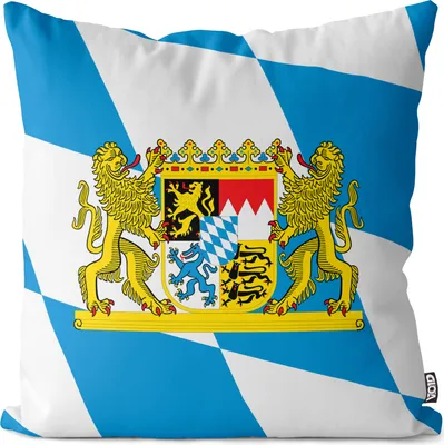Produktbild von VOID Bayern Bavaria Polyester Kissenbezug Flagge Fahne Fan-Kissen Kissenhülle Outdoor Indoor Bunt
