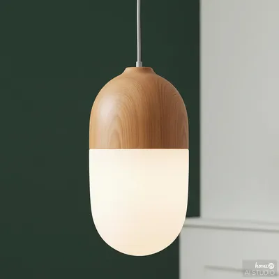 Produktbild von home24 Pendelleuchte - 1-flammig - Opalglas / Eisen
