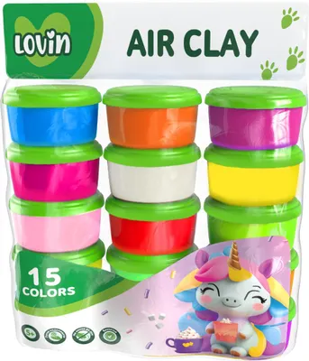 Zdjęcie produktu dla Zestaw masy plastycznej TM Lovin, 15 kolorów, art. 7000219