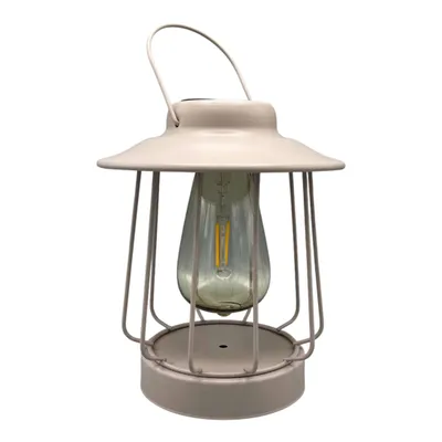Produktbild von Coen Bakker Solar Tischleuchte Laterne altrosa 16x18cm Retro-Optik Filament LED