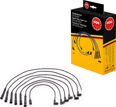 Imagen del producto de Juego de cables de bujía NGK para BMW Serie 5, 6 y 7, modelos E28, E12, E24 y E23