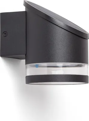 Produktbild von LED-Wandleuchte Außen Solar Aluminium Eddan Schwarz