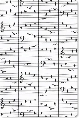Produktbild von MuchoWow® Mauspad Mousepad Muster - Vogel - Musik 18x27 cm - Mousepads - Maus Mat - Pad - Mausunterlage