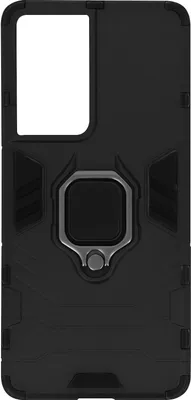 Image de Avizar, étui antichoc pour téléphone portable Samsung Galaxy S21 Ultra avec support pour anneau, noir