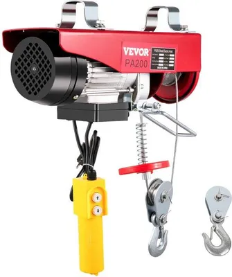 Immagine prodotto di Verricello elettrico a cavo, a doppio cavo, 440 libbre, accessori per garage, verricello a motore