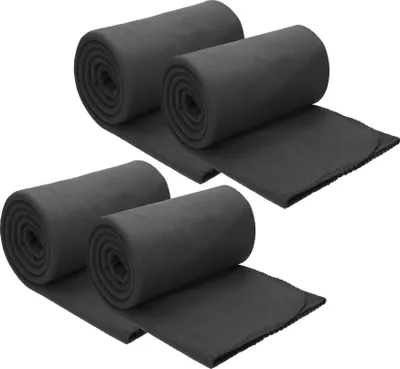 Produktbild von Betz 4 Stück Luxus Fleecedecken 130x170 cm Kuscheldecken  Farbe anthrazit