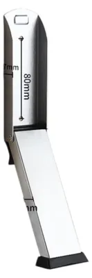 Image de INF Butée de porte en acier inoxydable sans perçage — Appui-pied kickdown, Résistance à la corrosion et à la rouille, Installation en trois étapes pour portes en bois, verre et fer Acier