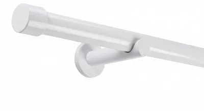 Immagine prodotto di Deco-Raum: asta per tende su misura, modello Style, terminale bianco, 25 mm – 150 cm