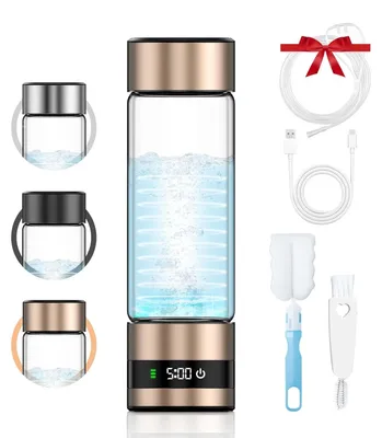 Obrázek produktu pro Láhev s generátorem vodíku, objem 450 ml, přenosný ionizátor vody, technologie SPE a PEM, vhodný pro