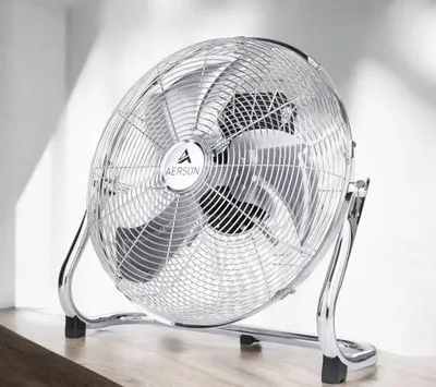 Immagine prodotto di Ventilatore da pavimento da 40 cm con tre velocità, 100W | struttura in metallo robusta | elevato flusso d'aria | angolo di inclinazione di 110°