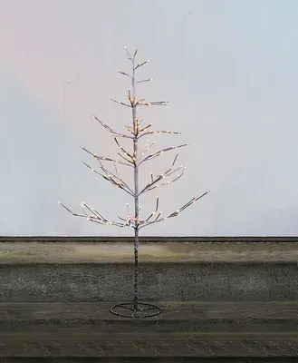Image de Sirius LED arbre Alex Tree 120 LED blanc chaud extérieur 90 cm brun enneigé