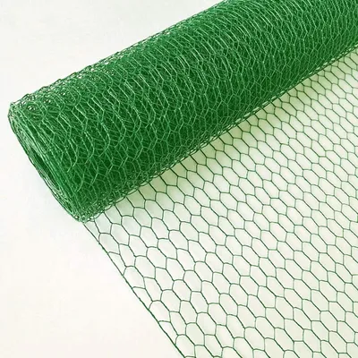 Produktbild von Sechseckdraht in Grün für Volieren und Kaninchengehege (Höhe 100 cm, Länge 10 m, Maschenweite 25 mm)