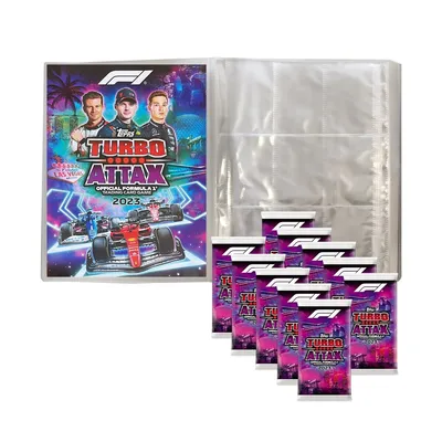 Immagine prodotto di Topps - Turbo Attax Formula 1 2023 - 1 raccoglitore vuoto + 10 buste