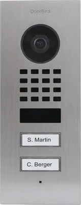 Image de DoorBird D1102V IP Vid. Porte de la. V2A nobles. 2 boutons d'appel encastrés