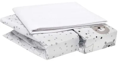 Obrázok produktu pre Fitted plachty pre Next2Me detské postieľky - 100% bavlna, 3-dielna sada