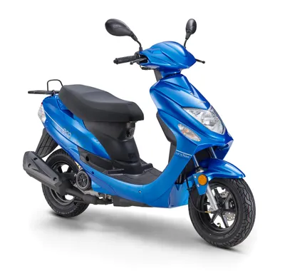 Produktbild von LuXXon Motorroller ECO (45km/h) E5 EFI, blau - 50ccm 4-Takt, 2,2kW/3PS, 1,9l/100km, 10" Reifen, mit Staufach, StVZO